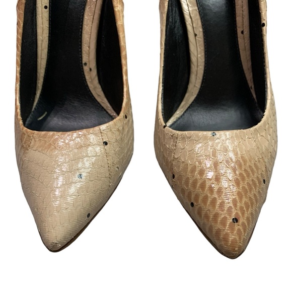 Joelle Snakeskin Point-Toe Pump, Natural - Picture 6 of 9